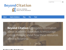Tablet Screenshot of beyondcitation.org